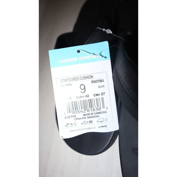 Reef RF0A2YFXBLA Men's Sz 9 Women's Sz 10.5 Black A2yfx Contoured Cushion Sandal - Picture 6 of 6